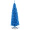 6ft Blue PVC Pencil Christmas Tree with 520 Tips, Metal Stand, Slim Space-Saving Design and Unique Holiday Look